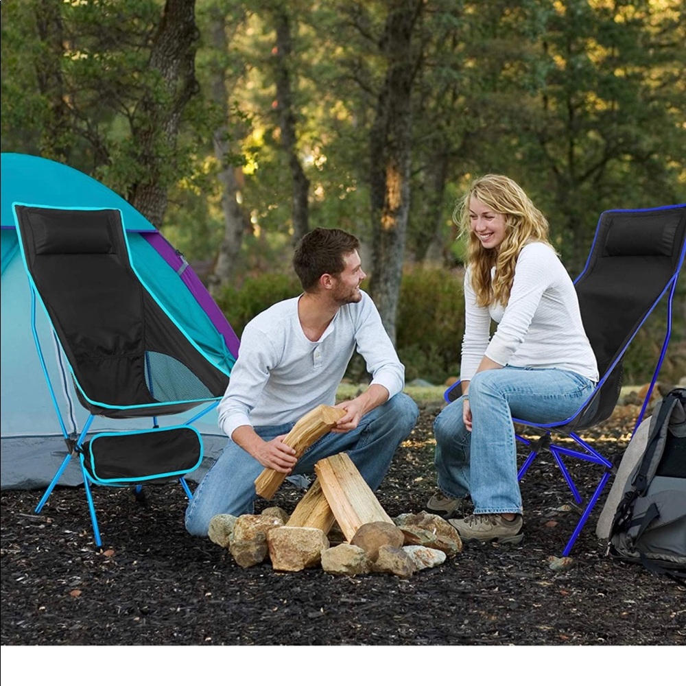 Camping Chair with Headrest Backpacking Chair